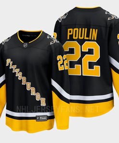 Pittsburgh Penguins Sam Poulin 22 Alternate Black Jersey Breakaway Player - Robokeg