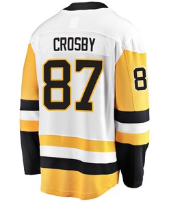 Pittsburgh Penguins Sidney Crosby 87 Away 2022 Stanley Cup Final Breakaway Men Jersey - White - Robokeg