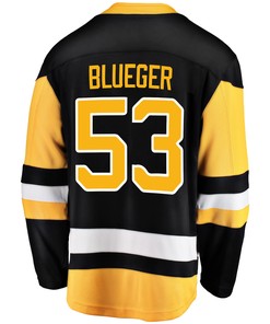 Pittsburgh Penguins Teddy Blueger 53 Home 2022 Stanley Cup Final Breakaway Men Jersey - Black - Robokeg