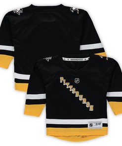 Pittsburgh Penguins Toddler Alternate Replica Team Jersey - Black Nhl - Robokeg