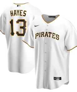 Pittsburgh Pirates #13 Ke'bryan Hayes Home Replica Jersey - White - Robokeg