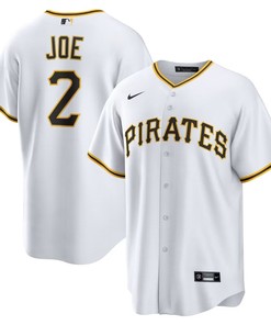 Pittsburgh Pirates #2 Connor Joe Home Replica Jersey - White - Robokeg