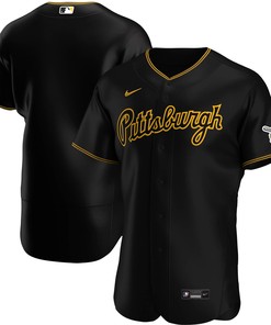 Pittsburgh Pirates Alternate Authentic Team Jersey Black Mlb - Robokeg