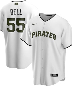 Pittsburgh Pirates Josh Bell #55 2020 Mlb White Jersey - Robokeg