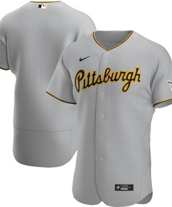 Pittsburgh Pirates Road Authentic Team Jersey Gray Mlb - Robokeg