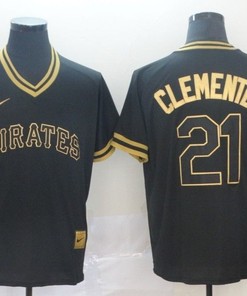 Pittsburgh Pirates Roberto Clemente #21 2020 Mlb Black Jersey - Robokeg