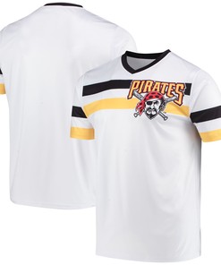 Pittsburgh Pirates Stitches Cooperstown Collection V-neck Jersey - White Mlb - Robokeg