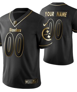 Pittsburgh Steelers 2021 Nfl Golden Brandedition Black Jersey Gift With Custom Name Number For Steelers Fans - Robokeg