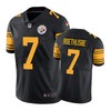 Pittsburgh Steelers #7 Ben Roethlisberger Nike Color Rush Black Jersey - Robokeg