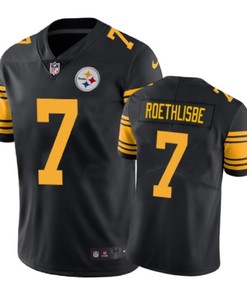 Pittsburgh Steelers #7 Ben Roethlisberger Nike Color Rush Black Jersey - Robokeg