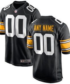Pittsburgh Steelers Alternate Custom Game Jersey - Black Custom Jerseys Nfl - Robokeg