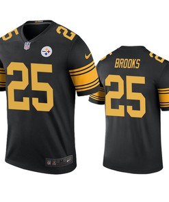 Pittsburgh Steelers Antoine Brooks Black Color Rush Legend Jersey - Robokeg