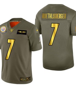 Pittsburgh Steelers Ben Roethlisberger 2019 Salute To Service Nfl 100 Jersey Metallic - Robokeg