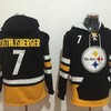Pittsburgh Steelers Ben Roethlisberger #7 Nfl 2020 Black Hoodie Jersey - Robokeg