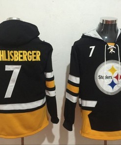 Pittsburgh Steelers Ben Roethlisberger #7 Nfl 2020 Black Hoodie Jersey - Robokeg