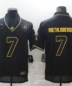 Pittsburgh Steelers Ben Roethlisberger #7 Nfl 2020 Black Jersey - Robokeg