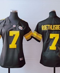 Pittsburgh Steelers Ben Roethlisberger #7 Nfl 2020 Dark Brown Womens Jersey - Robokeg