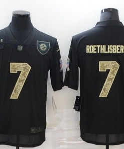 Pittsburgh Steelers Ben Roethlisberger #7 Nfl 2020 New Arrival Black Jersey - Robokeg