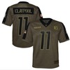 Pittsburgh Steelers Chase Claypool 11 Nfl Olive 2021 Salute To Service Game Men Jersey For Steelers Fans - Robokeg