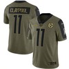 Pittsburgh Steelers Chase Claypool 11 Nfl Olive 2021 Salute To Service Player Men Jersey For Steelers Fans - Robokeg