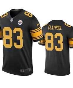 Pittsburgh Steelers Chase Claypool Black Color Rush Legend Jersey - Robokeg