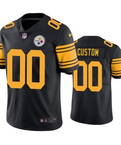 Pittsburgh Steelers Custom Black Nike Color Rush Limited Jersey - Robokeg