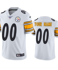 Pittsburgh Steelers Custom White 100th Season Vapor Limited Jersey - Robokeg