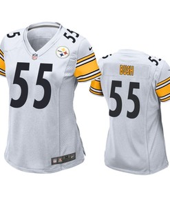 Pittsburgh Steelers Devin Bush 2019 Nfl Draft White Game Womens Jersey - Robokeg