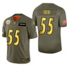 Pittsburgh Steelers Devin Bush 2019 Salute To Service Nfl 100 Mens Jersey Metallic - Robokeg