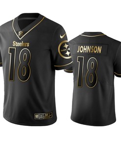 Pittsburgh Steelers Diontae Johnson Black 2019 Vapor Limited Golden Edition Jersey - Robokeg