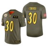 Pittsburgh Steelers James Conner 2019 Salute To Service Nfl 100 Mens Jersey Metallic - Robokeg