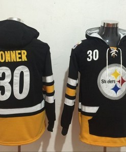 Pittsburgh Steelers James Conner #30 Nfl 2020 Black Yellow Hoodie Jersey - Robokeg