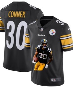 Pittsburgh Steelers James Conner #30 Nfl Portrait Brandedition Black Jersey - Robokeg