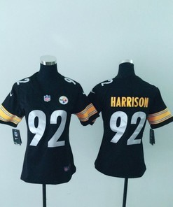 Pittsburgh Steelers James Harrison #92 Nfl 2020 Black Womens Jersey - Robokeg