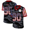 Pittsburgh Steelers J.j.watt #90 Nfl 2020 American Flag Camo Jersey - Robokeg