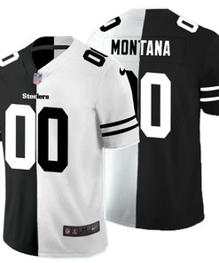 Pittsburgh Steelers Joe Montana #00 Nfl 2020 Black And White Jersey - Robokeg