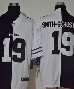 Pittsburgh Steelers Juju Smith-schuster #19 Nfl 2020 Black And White Jersey - Robokeg