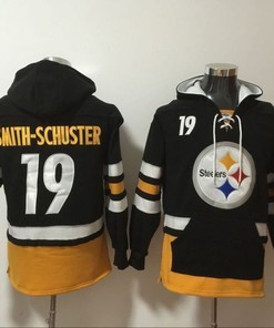 Pittsburgh Steelers Juju Smith-schuster #19 Nfl 2020 Black Hoodie Jersey - Robokeg