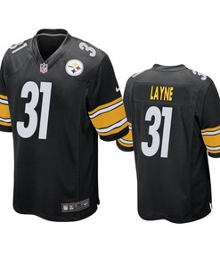Pittsburgh Steelers Justin Layne 2019 Nfl Draft Black Game Jersey - Robokeg