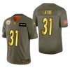 Pittsburgh Steelers Justin Layne 2019 Salute To Service Nfl 100 Mens Jersey Metallic - Robokeg