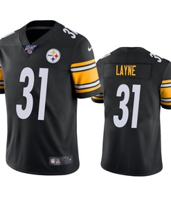 Pittsburgh Steelers Justin Layne Black 100th Season Vapor Limited Jersey - Robokeg