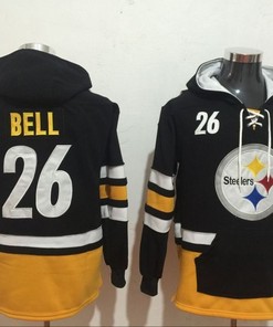 Pittsburgh Steelers Leveon Bell #26 Nfl 2020 Black And Yellow Hoodie Jersey - Robokeg