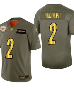 Pittsburgh Steelers Mason Rudolph 2019 Salute To Service Nfl 100 Mens Jersey Metallic - Robokeg