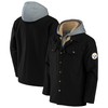 Pittsburgh Steelers Nfl X Darius Rucker Collection By Canvas Full-zip Hoodie - Black - Robokeg