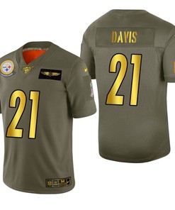Pittsburgh Steelers Sean Davis 2019 Salute To Service Nfl 100 Mens Jersey Metallic - Robokeg