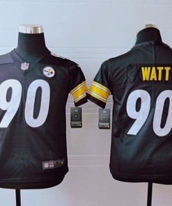 Pittsburgh Steelers Tj Watt #90 Nfl 2020 Black Youth Jersey - Robokeg