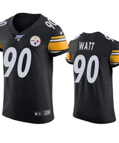 Pittsburgh Steelers T.j. Watt Black 100th Season Vapor Elite Jersey - Robokeg