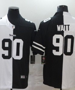 Pittsburgh Steelers Trent Jordan Watt #90 Nfl 2020 Black And White Jersey - Robokeg