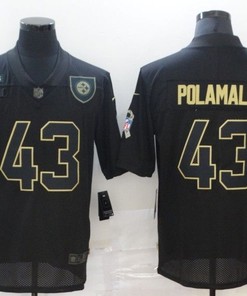 Pittsburgh Steelers Troy Polamalu #43 Nfl 2020 Black Jersey - Robokeg