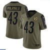 Pittsburgh Steelers Troy Polamalu 43 Nfl Olive 2021 Salute To Service Player Men Jersey For Steelers Fans - Robokeg